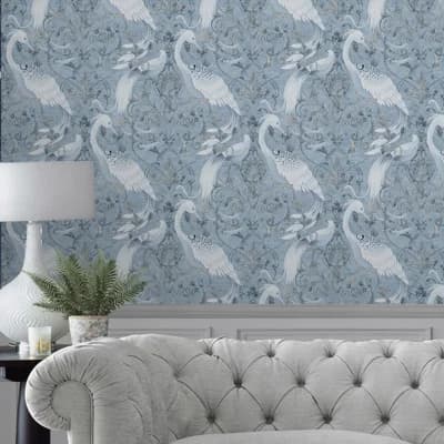 Tregaron Midnight Blue Removable Wallpaper — Midnight Blue