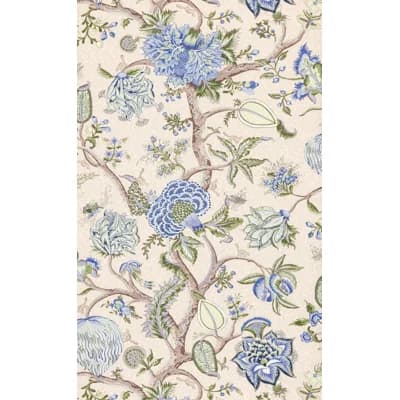 PONDICHERRY WALLCOVERING — Blue,Green,Cream
