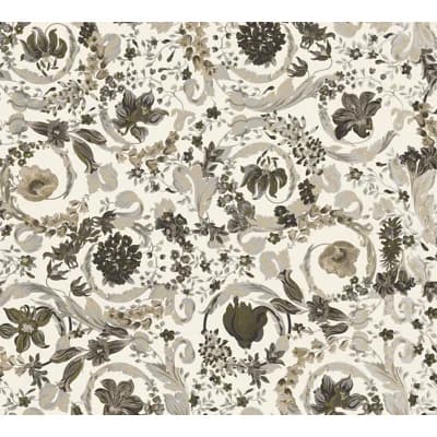 Versace Butterscotch Empress Unpasted Vinyl Wallpaper — Black Pink,Green,Purple,Yellow