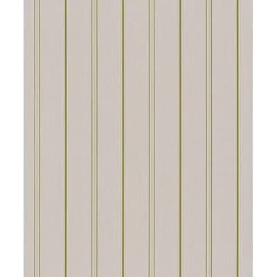 Serene Collection Metallic Glitter Traditional Stripe Design 33' L x 21" W Wallpaper Roll — Beige