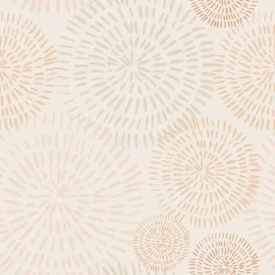 Susan Hable Geometric Non-Pasted Satin Wallpaper by Susan Hable — Peach