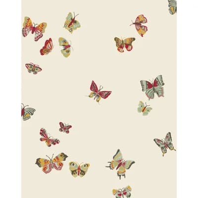 Butterflies Wallpaper | Peel and stick / P&S Roll - 27" x 18' — Parchment