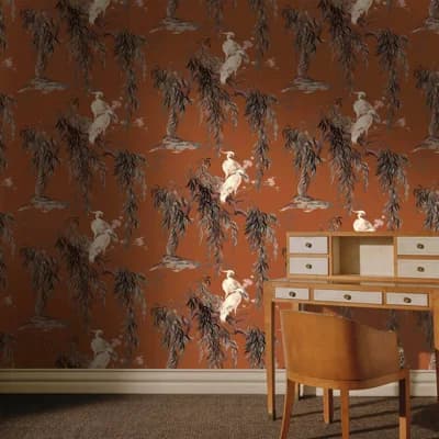 Zeus 9.84' L x 70.87" W Wallpaper Roll — Tobacco