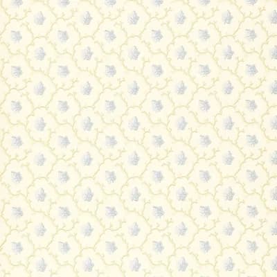 Coral Leaf Wallpaper — Blue
