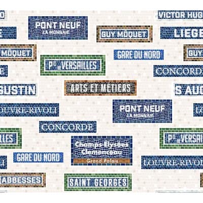 Paris Metro Stops — Cream Tiles