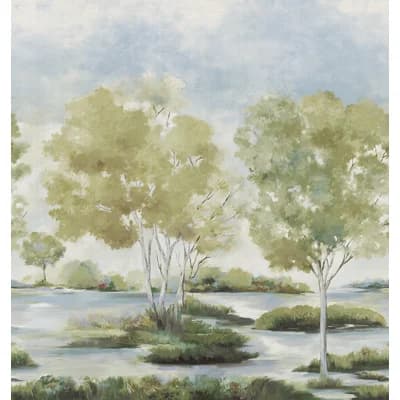 Grass Cloth Non-Pasted Matte Wall Mural — Basil Cream