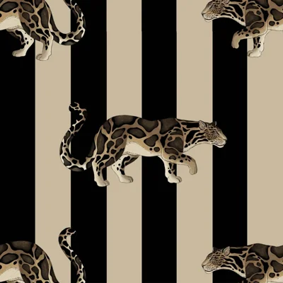 Prowl 9.84' L x 70.87" W Wallpaper Roll — Clay,Black