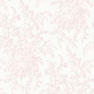 Laura Ashley Picardie Petal Wallpaper — Pink,Gray