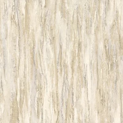 Textured Vibes Collection Patinated Plain Wallpaper Roll — Beige