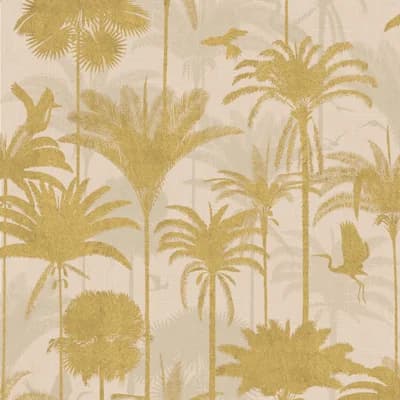 16.5' L x 20.5" W Peel and Stick Wallpaper Roll — Brown;Gold