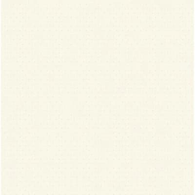 Ornamenta 2 Geometric Diamond Motif 33' L x 21" W Textured Wallpaper Roll — Off White,Green