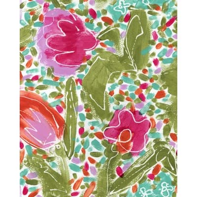 PRINCESS GARDEN Wallpaper — PINK,GREEN,TAUPE,BLUE