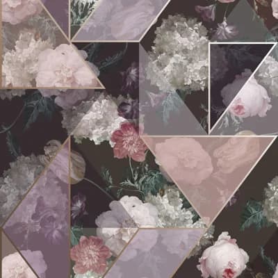 Superfresco Easy Spring 2024 Floral and Geometric Non-Pasted Wallpaper Double Roll — Purple