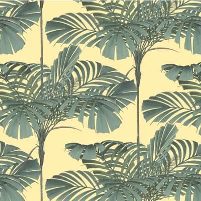 Mini Palm 10' L x 24" W Peel and Stick Wallpaper Roll — Yellow,Green