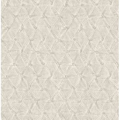 Geometric Non-Pasted Metallic Wallpaper Roll — Platinum