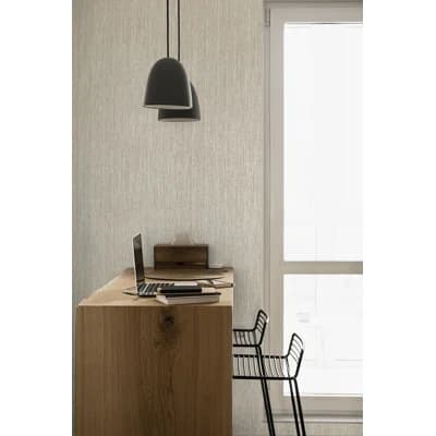 Feel Metallic Curtain Stripe Effect 33' L x 21" W Wallpaper Roll — Beige