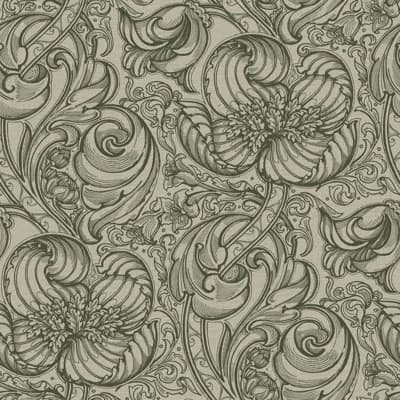 Llewelyn-Bowen - Off The Wall Floral Non-Woven Wallpaper Roll — Green