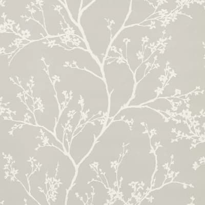Twiggy Vinyl Wallpaper — Soft Gray
