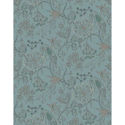 Castilleja Wallpaper | Blush / Traditional / Roll - 27" x 30' — Sky
