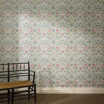 HYACINTH NOVELLUS Wallpaper - Phlox 9'10" - full height wallpaper — Phlox