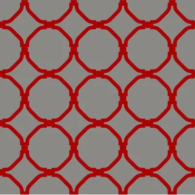 Chic Circles Geometric Non-Pasted Matte Wallpaper Roll by Jamie Graney — Gray,Red