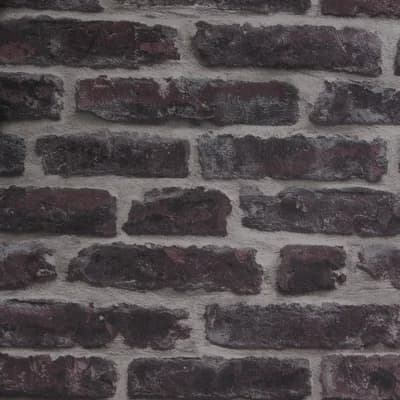 Transform Brick Vinyl Peel & Stick Matte Wallpaper Double Roll — Red