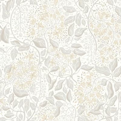 Floral Wallpaper Double Roll — Khaki