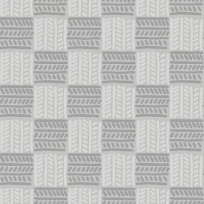 Weaving Tracks 33' L x 20.5" W  Wallpaper Roll — Gray