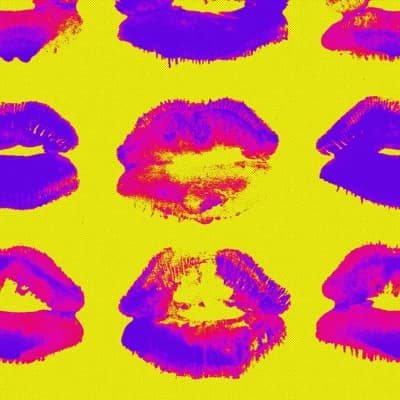 Nouvelle Pop Non-Pasted Satin and Matte Wallpaper Roll — Yellow,Purple,Pink