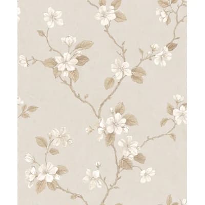 Palazzo 2 Dogwood Floral Wallpaper Roll — Bronze