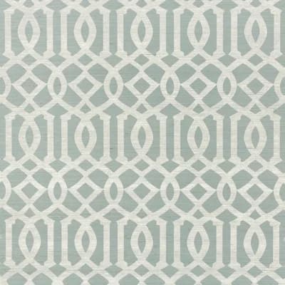 Imperial Trellis Sisal Wallpaper — Sky