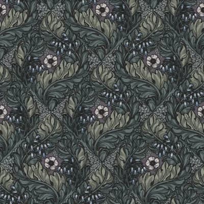 Llewelyn-Bowen - Off The Wall Floral Non-Woven Wallpaper Roll — Green,Purple