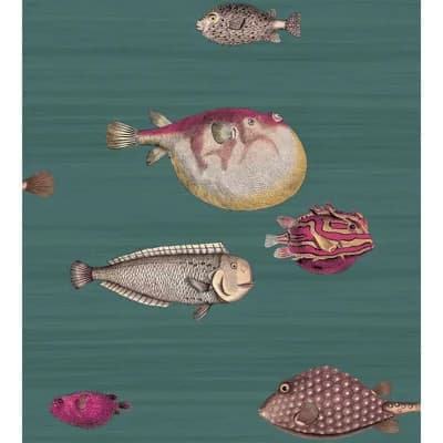 Acquario Pretrimmed Wallpaper Roll — Viridian