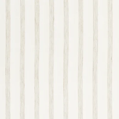 Textured Linen Stripe Wallpaper — White