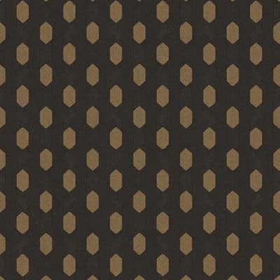 Absolutely Chic Art Deco Style Geometric Motif 33' L x 21" W Wallpaper Roll — Black,Brown