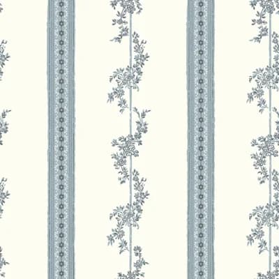Boråstapeter Drottningholm Wallpaper — Blue,Ivory