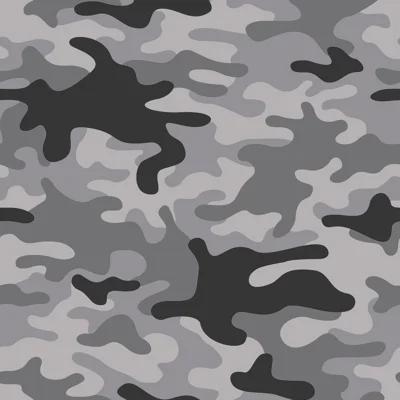 Kids and Teens Collection Camo Wallpaper Roll — Grey,Black
