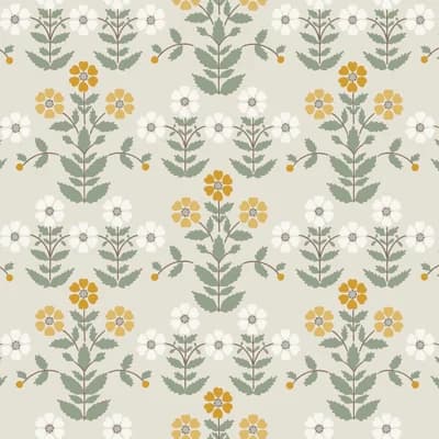 Boråstapeter Sippor Wallpaper — White