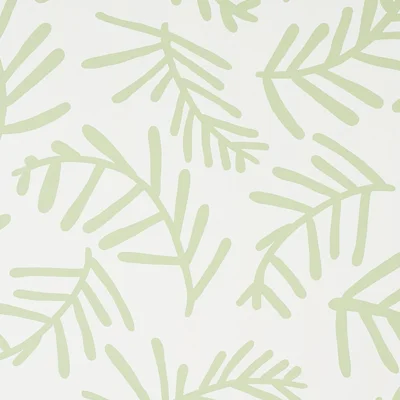 Schumacher x Caroline Z Hurley Tiah Cove Wallpaper — Sage Leaf