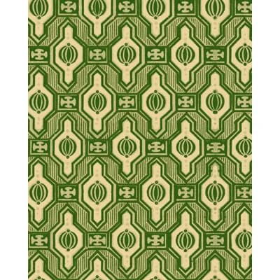 LA DOLCE VITA Matte Wallpaper Roll — Green,Taupe