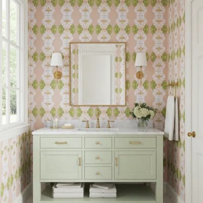 Flowering Dogwoods Luxury Wallpaper — Light Pink