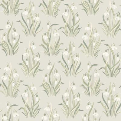Boråstapeter Snödroppe Wallpaper — Green