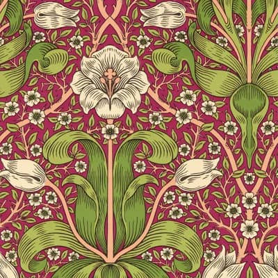 Bedford Park Spring Thicket Wallpaper — Maraschino Cherry