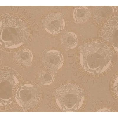 Versace Foil Gilded Age Unpasted Vinyl Wallpaper — Pink