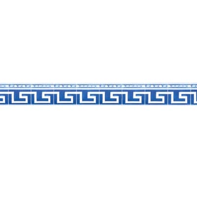 Schumacher x Mary McDonald Azulejos Border Wallpaper — Azure