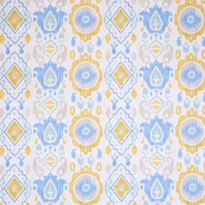 Elizia Ikat Wallpaper — Sky & Ochre