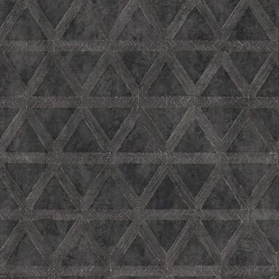 Utopia Collection Tri Prism Effect Wallpaper Roll — Black