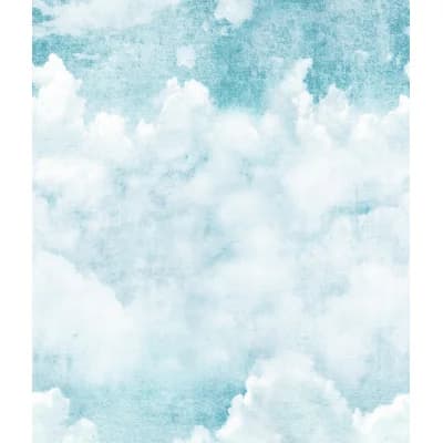 Orom II Collection Sky 62.5-inches wide x 9.18-feet high 3-panel Wall Mural — Blue
