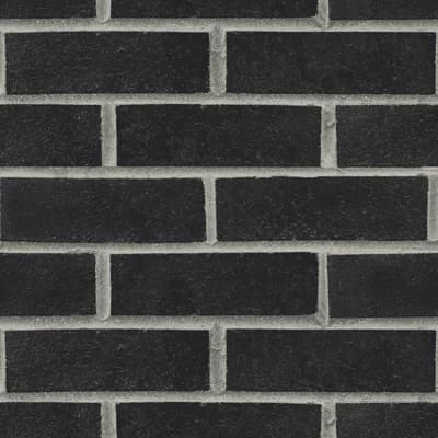 Subway - Black Brick Wallpaper — Black