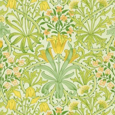 Woodland Weeds Wallpaper — Sap Green